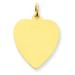 Beautiful 14k Plain .018 Gauge Engravable Heart Disc Charm