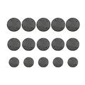 Etereauty 150 Pcs Round Mesh Pads Flowerpot Bottom Grid Hard PP Garden Drainage Mesh Hollow Pads for Planting Supplies (Black 2.5cm 4.5cm 7.5cm Diameter Style)