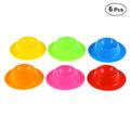 6pcs Egg Cups Food Grade Silicone Dishwasher Safe Egg Stand Holder Kitchen Supplies (Red/Pink/Orange/Yellow/Blue/Green)