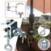 Home Decor Clearance Sale Under $10 Fixed Clip Bracket Clip Balcony Umbrella Stand Outdoor Fixed Umbrella Stand Sliver
