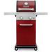 Permasteel 2-Burner Compact Propane Gas Grill with Foldable Sides Red