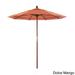 Havenside Home Port Lavaca 7.5ft Round Sunbrella Wooden Patio Umbrella by Base Not Included Dolce Mango