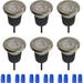 10W LED Landscape Lighting Low-Voltage IP67 Waterproof In-Ground Well Pavers Driveway Patio Deck Lights 720 Lumens Warm 2700K Stainless Steel Finish (6-Pack