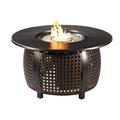 Oakland Living Round 44 in. x 44 in. Aluminum Propane Fire Pit Table with Glass Beads Two Covers Lid 57 000 BTUs - N/A Antique Copper Copper