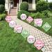 Big Dot of Happiness Golf Girl - Lawn Decorations - Outdoor Pink Birthday Party or Baby Shower Yard Decorations - 10 Piece