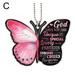 1Pcs Butterfly Cross Wind Chime Hanging Garden Outdoor Living Windchimes Decor Bed Home Decoration Car Hanging E8X8