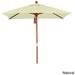 Havenside Home Port Lavaca 6ft Square Sunbrella Fabric Wooden Patio Umbrella by Base Not Included Natural