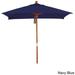 Havenside Home Port Lavaca 6ft Square Sunbrella Fabric Wooden Patio Umbrella by Base Not Included Navy Blue