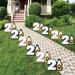 Big Dot of Happiness Cheers and Beers to 21 Years - Twenty-One Shaped Lawn Decorations - Outdoor 21st Birthday Party Yard Decorations - 10 Piece