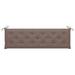 Garden Bench Cushion Taupe 70.9x19.7 x2.8 Fabric