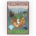 Yellowstone Collage - Lantern Press Original Poster (24x36 Giclee Gallery Print Wall Decor Travel Poster)