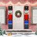 Nutcrackers Christmas Decorations Outdoor Xmas Decor Christmas Porch Sign Soldier Model Nutcracker Banners Christmas Nutcrackers for Home Decoration