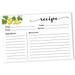 Inkdotpot Recipe Card 6x4 inch Single-Sided Recipe Design Cards White Tropical Lime Recipe Cards Wedding-Bridal Shower-Baby Shower- Pack of 50