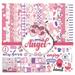 Inkdotpot Pink Baby Girl Theme Collection Double Sided Scrapbook Paper Kit Cardstock 12 x12 Card Making Paper Pack Of With Sticker Sheet - 16 Pages - Baby Pink