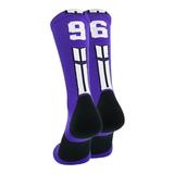 Purple/White Player Id Crew Number Socks (#96 Large)