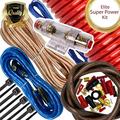 2500W SX 4 Gauge Amp Kit Amplifier Install Wiring Complete 4 Ga Car Wires Red Bundle