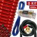 HOT Audiobank 0 Gauge 5000W Car Amplifier Installation Power Amp Wiring Kit Red Bundle