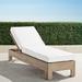 St. Kitts Chaise Lounge in Weathered Teak with Cushions - Aruba, Quick Dry - Frontgate
