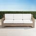 St. Kitts Sofa in Weathered Teak with Cushions - Aruba, Quick Dry - Frontgate