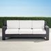 St. Kitts Sofa with Cushions in Matte Black Aluminum - Indigo, Quick Dry - Frontgate