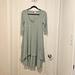 Free People Dresses | Free People Beach Hi Low Drippy Henley Dress Womens Small Heather Green. | Color: Green | Size: S