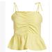 Anthropologie Tops | Anthropologie Peplum Top | Color: Yellow | Size: 10