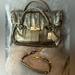 Coach Bags | *Rare* Coach Kristin Metallic Leather Elevated Flap Satchel Ltd Edition 16819 | Color: Gold/Silver | Size: 17” Wx 12” Hx 4” D