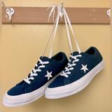Converse Shoes | Converse 160598c Low One Star Country Pride Women’s 6 Men’s 4 Navy Emdroidered | Color: Blue | Size: 6
