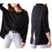 Free People Tops | Free People Black Juicy Long Sleeve Top Nwt Size Medium | Color: Black | Size: M