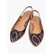 Madewell Shoes | Madewell Slingback Snake Leather Flat | Color: Black/Brown | Size: 7