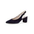 Gabor Women Court Shoes, Ladies Slingback Court Shoes,Comfortable,Elegant,Slingback,Leather,Ankle Strap,Office Pumps,Blue (atlantik),38.5 EU / 5.5 UK