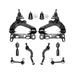 2004-2007 Buick Rainier Front Control Arm Ball Joint Tie Rod and Sway Bar Link Kit - Detroit Axle