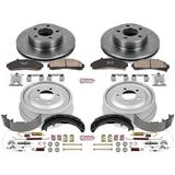 1998-2002 Ford Ranger Front and Rear Brake Pad Rotor Shoe Drum Kit - Power Stop