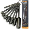 Deiss Pro 7-Piece Stainless Steel Measuring Spoon Set w/ Leveler For Cooking & Spices Stainless Steel in Black/Gray | Wayfair SPMS1048U