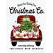 The Holiday Aisle® Gabrijela Christmas Co. Truck Delivery - Wrapped Canvas Print Canvas in White | 36 H x 24 W x 1.25 D in | Wayfair