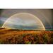 Latitude Run® Rainbows over a Park - Wrapped Canvas Photograph Canvas in Brown/Orange | 20 H x 30 W x 1.25 D in | Wayfair