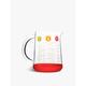 Pebbly Glass Measuring Jug with Silicone Base 1L Red