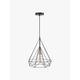 Dar Lighting Sword 1 Light Single Pendant Black