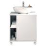 Meuble de salle de bain Sintra Glossy White 1 Door Toilet Washbasin Pedestal Modern Style Furniture