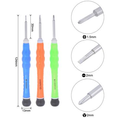 Electronics Repair Tool Kit, 7 in 1 Magnetic Screwdriver Tweezer Crowbar Sets - Multicolor