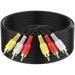 Audio Video RCA Cable 15FT 3RCA to 3RCA Composite AV Cable Compatible with Set-Top Box Speaker Amplifier