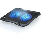 C302 Laptop Cooling Pad Ultra Slim Notebook Cooler Laptop Fan Cooling Stand with 2 Quiet Big Fans Blue