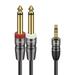 3.5mm to Dual 1/4 inch Stereo Splitter Y Cable 3.5mm 1/8 inch TRS Stereo Male to Dual 1/4 inch 6.35mm Mono Male