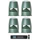 (4) JBL CONTROL 85M 5.25 Commercial 70v Outdoor Landscape Speakers+Amplifier