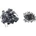 100pcs 3/5 inch (16mm) R-Type Cable Clip Nylon Wire Clamp Cable Organize Cord Clips with Mounting Screws for Wire Management Electrical Fittings Black
