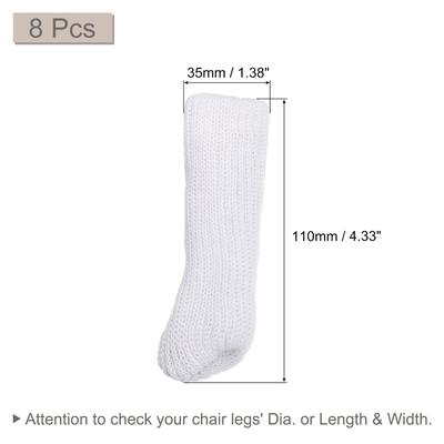 Chair Leg Socks Floor Protectors, 8pcs - Knitted Furniture Sock