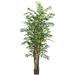 7' Bamboo Palm Artificial Silk Tree in Black Pot