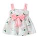 Holiday Savings Deals! Kukoosong Summer Toddler Girls Casual Dresses Toddler Kids Baby Girl Clothes Summer Cute Floral Print Slip Dress Bowknot Princess Dress Pink 3-4 Years