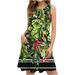 WQJNWEQ Clearance Sundresses For Women Summer Dresses For Women Beach Floral Tshirt Sundress Casual Pockets Boho Tank Dress