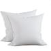 Mocassi 20 x 20 Throw Pillow Inserts - 2-PACK Pillow Insert Poly-Cotton Shell with Siliconized Fiber Filling - Square Form Decorative for Couch Bed Inserts Made in USA 20 x 20 inch